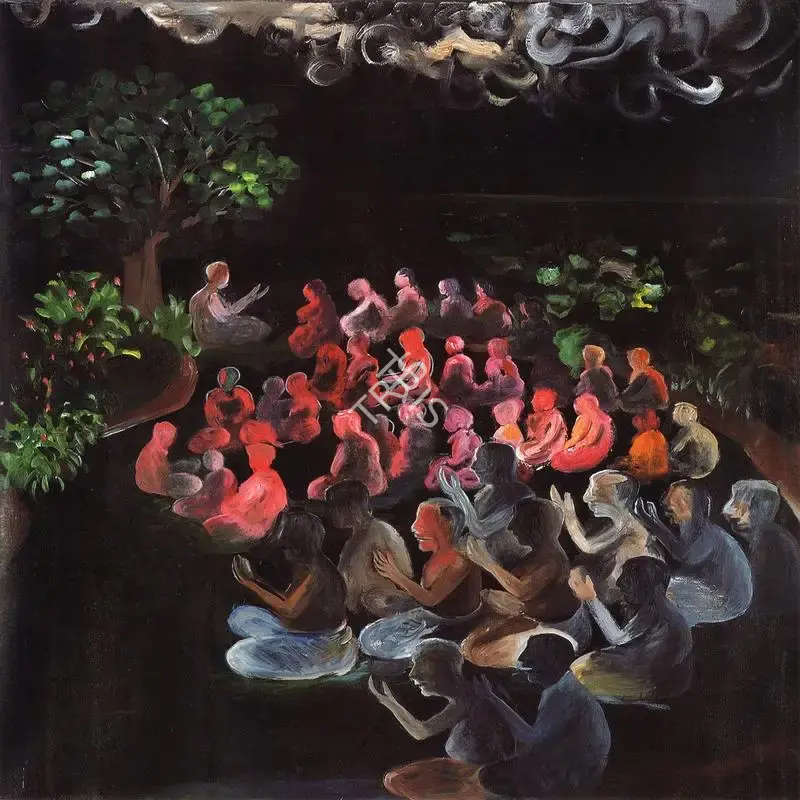 Khakhar, Bhupen P. (Artist). Satsang, 1995 | Painting