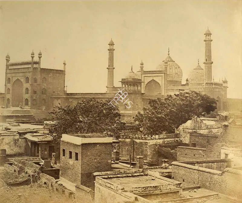 Beato, Felice (Photographer). Jumma Musjid, Delhi - India after Mutiny. Albumen print hinged on thin paper, March-April 1858 | Antiquarian Photograph | Photography | 00116326