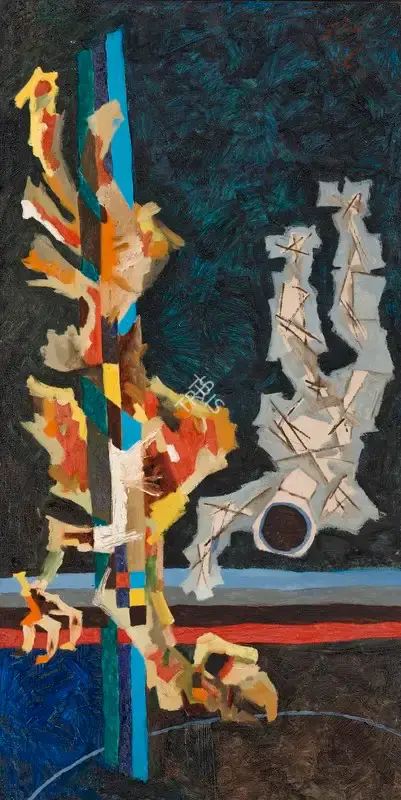 Husain, M.F. (Artist). Untitled (Astronaut), 1968 | Painting