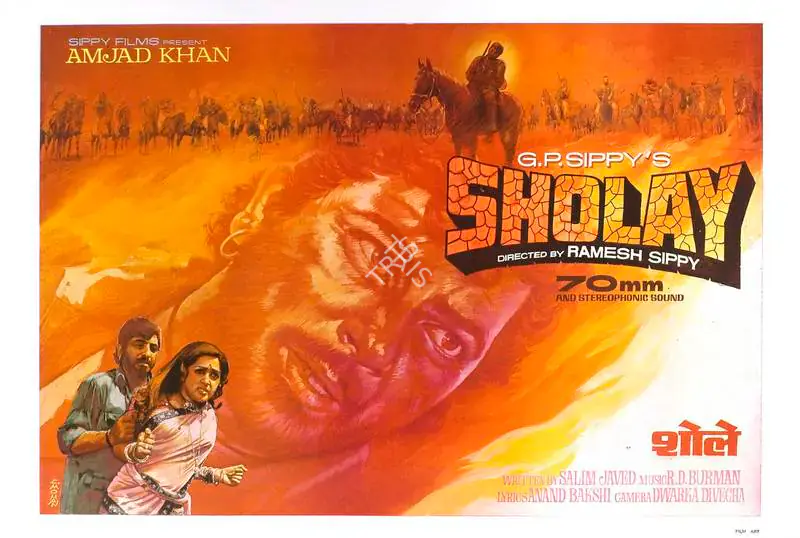 Divecha, Dwarka (Cinematographer), Sholay, 1975 | Lobby Card | CinemaEducation | 00788564