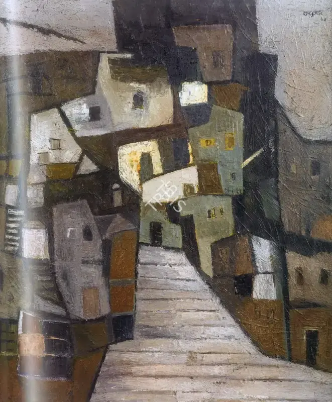 Ramkumar (Artist). Varnasi. Oil on canvas, 1961 | Painting | FineArts | 00575006