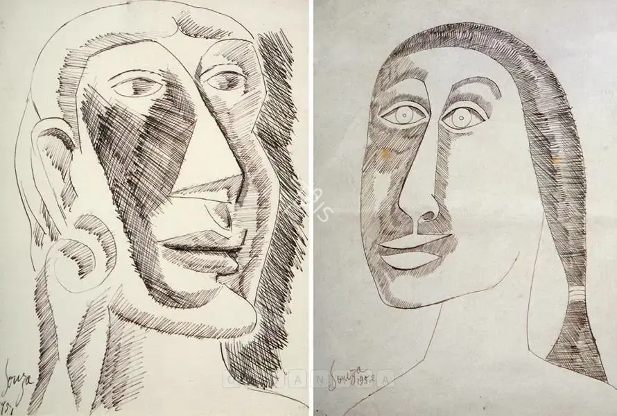 Souza, F.N. (Artist). Untitled, 1951 | Drawing