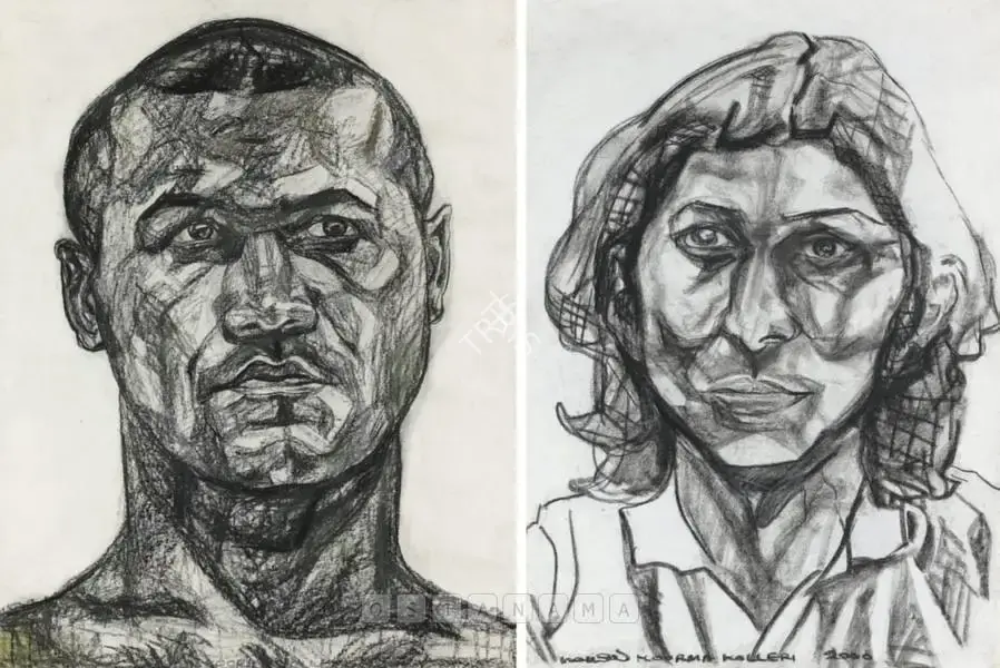 Kolleri, Valsan Koorma (Artist). Untitled. Pastel and charcoal on paper, 2000 | Drawing | FineArts | 00757112