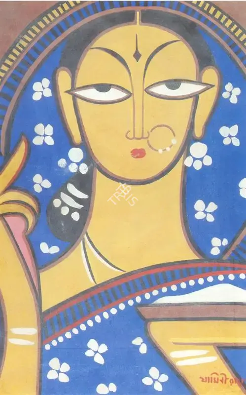 Roy, Jamini (Artist). Blue Lady, n.d. | Painting
