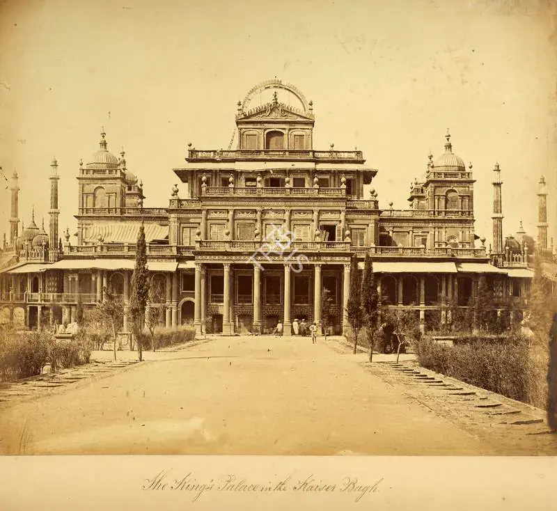 Beato, Felice (Photographer). The King's Palace in the Kaiser Bagh, Lucknow - India after Mutiny. Albumen print pasted on thin paper, March-April 1858 | Antiquarian Photograph | Photography | 00116270