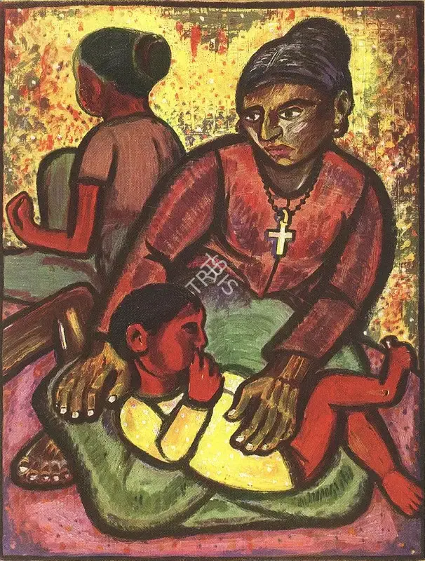 Souza, F.N. (Artist). Mother and Child, n.d. | Painting