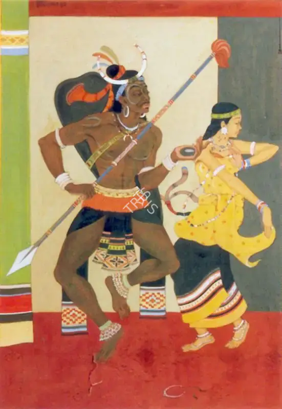 Gupta, Shopriya Prasad (Artist). Dancers, n.d. | Painting