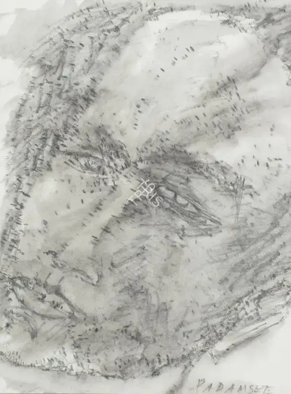 Padamsee, Akbar (Artist). Untitled (Head of Man), 2007 | Drawing