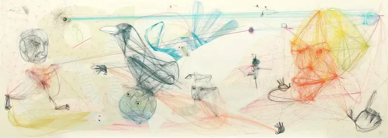 Pande, Aditya (Artist). House Crow and House, 2007 | Graphic Art