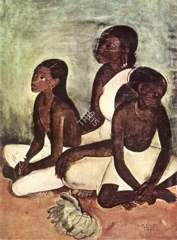 Sher-Gil, Amrita (Artist). Professional Model. Oil on Canvas, 1933 | Marg, December 2022 - March 2023 | Painting | FineArts | 00675389