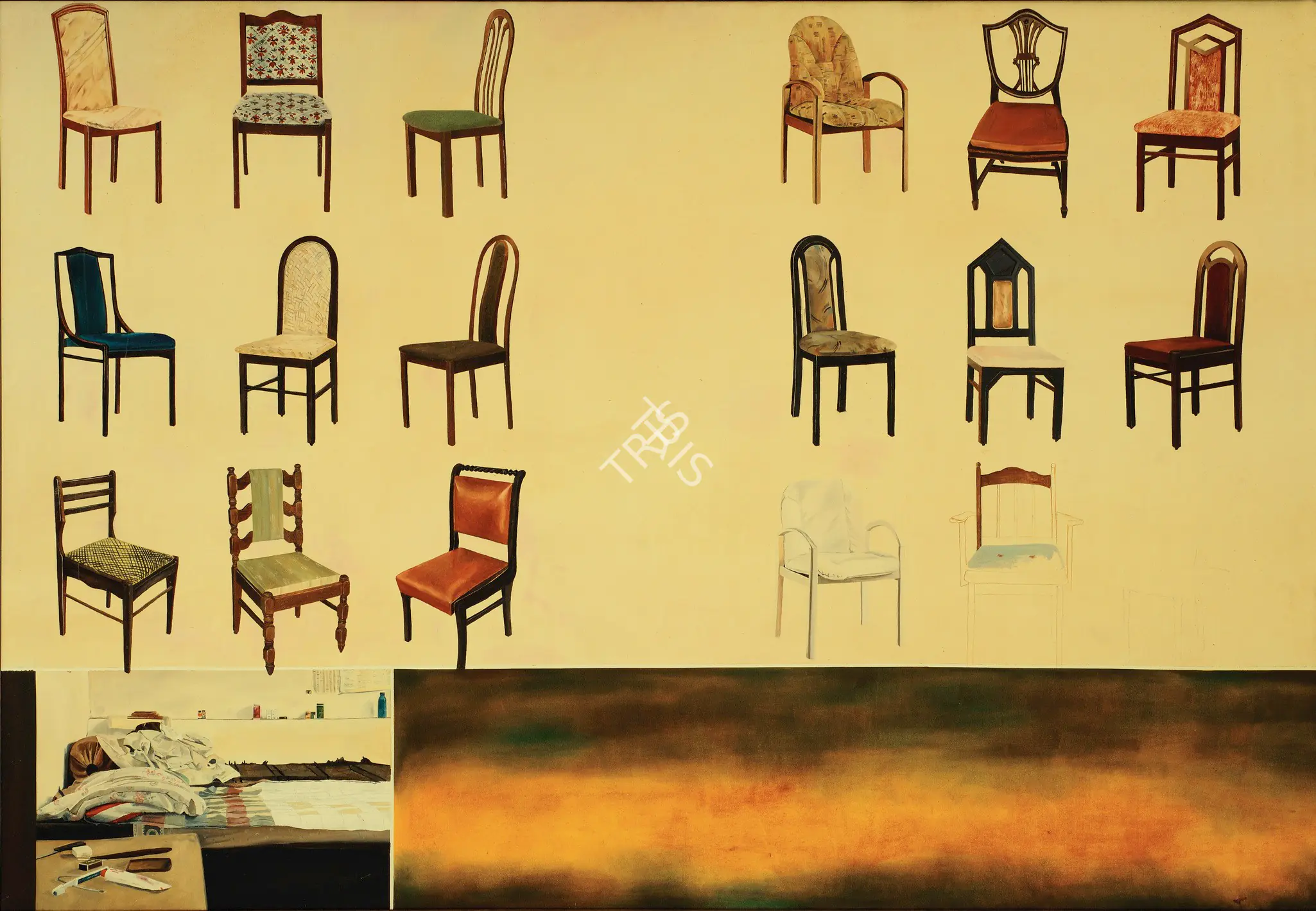 Kher, Bharti (Artist). Death Of A Snake Charmer, 2000 | Painting