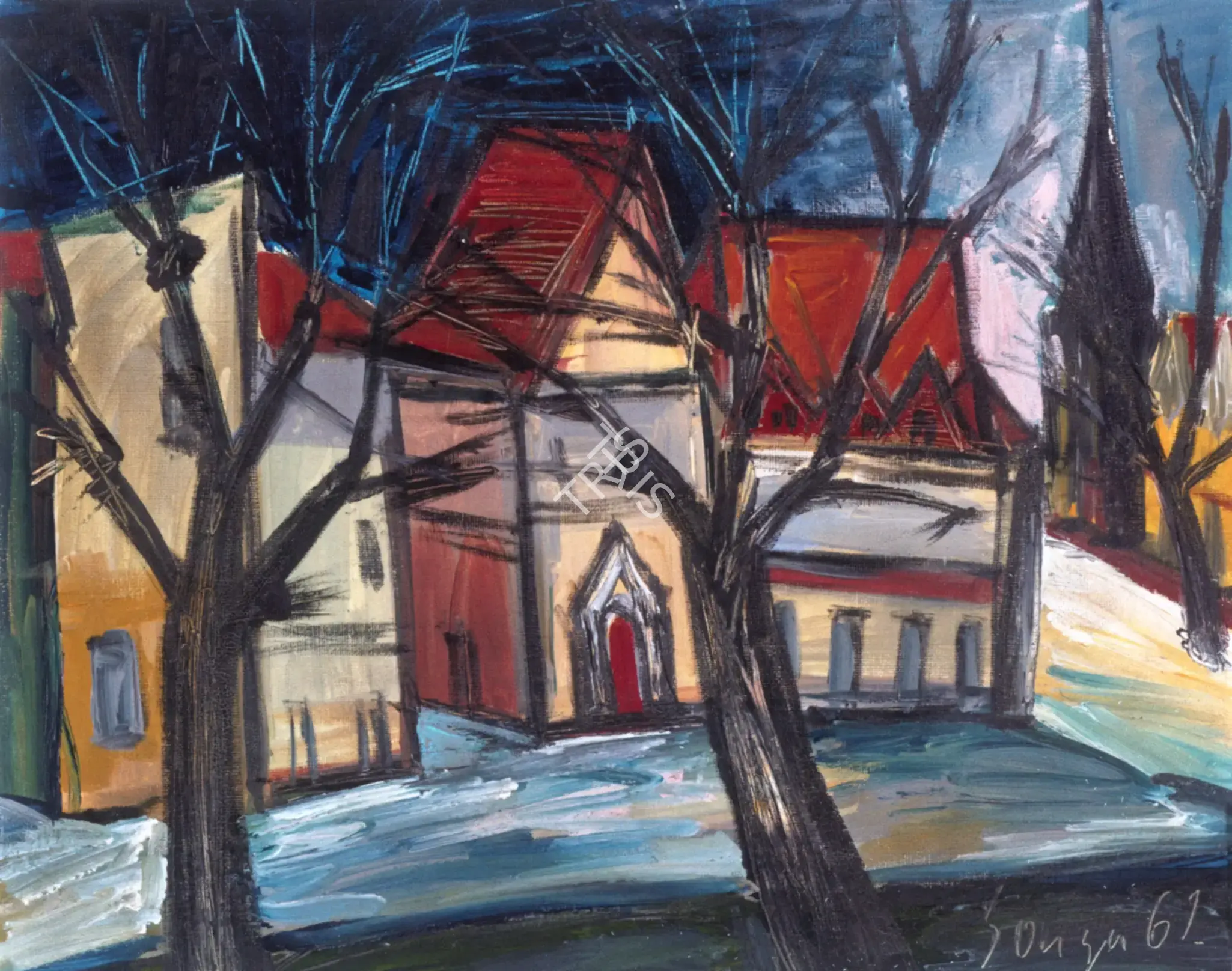Souza, F.N. (Artist). Untitled, 1961 | Painting