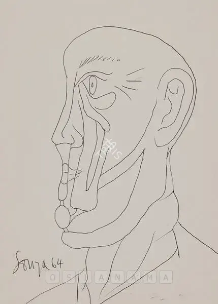 Souza, F.N. (Artist). Untitled, 1964 | Drawing