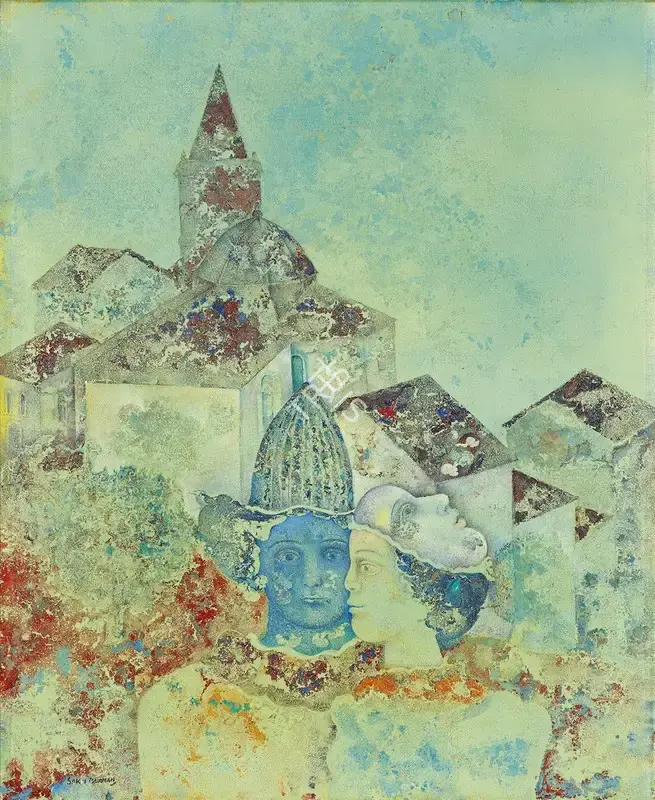 Burman, Sakti (Artist). Les Villageois, n.d. | Painting