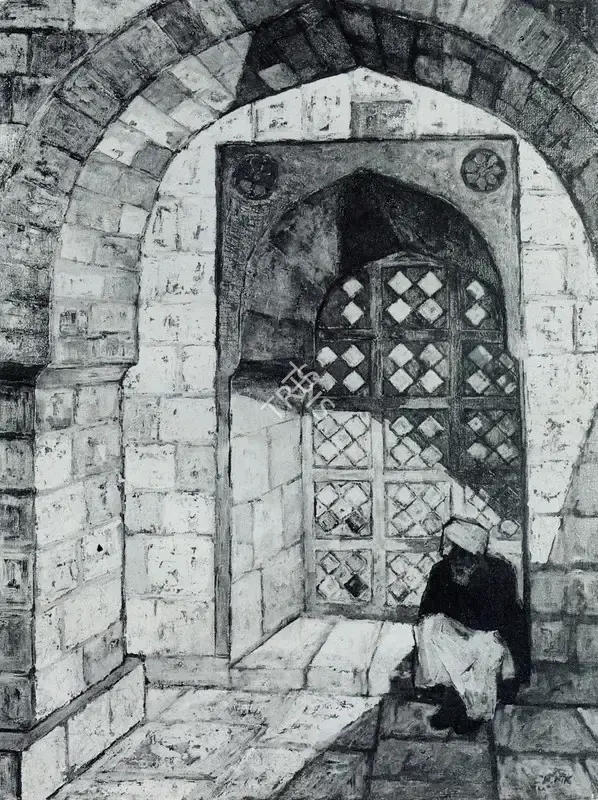Satwalekar, Madhav (Artist). Meditation, n.d. | Painting