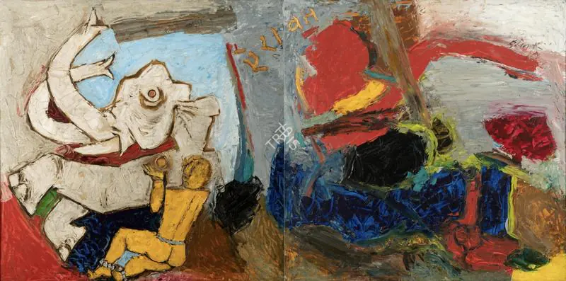 Husain, M.F. (Artist). Airavat, n.d. | Painting