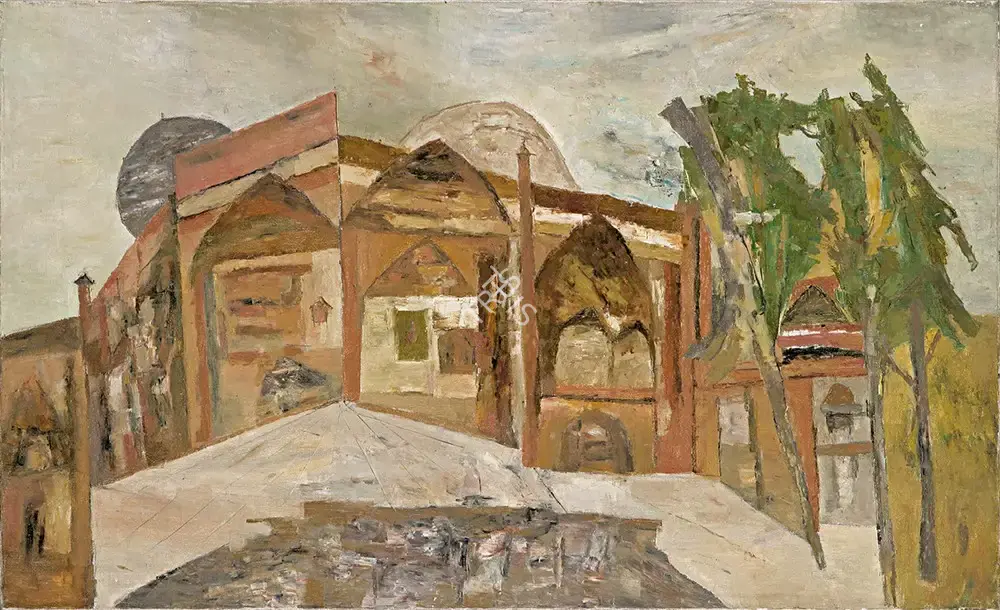 Ramkumar (Artist). Untitled (Benares), 1990 | Painting