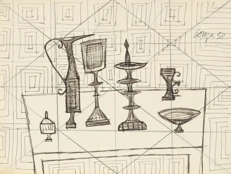 Souza, F.N. (Artist). Untitled, 1958 | Drawing