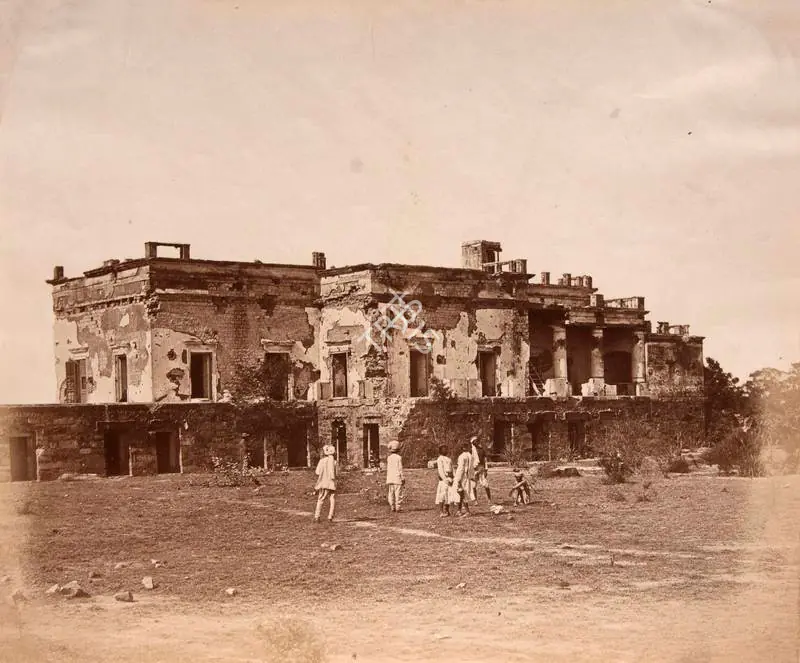 Beato, Felice (Photographer). Hindoo Rao's House, Delhi - India after Mutiny. Albumen print pasted on thin paper, 1858 | Antiquarian Photograph | Photography | 00116226