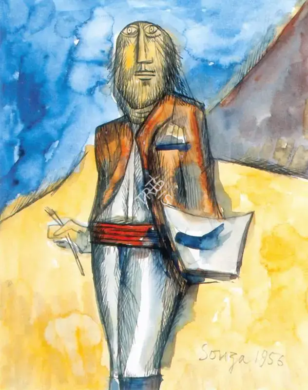 Souza, F.N. (Artist). Self Portrait, 1956 | Painting