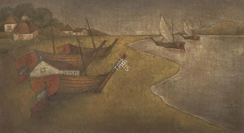 Raiba, A.A. (Artist). Untitled. Oil on jute, 1997 | Painting | FineArts | 00353552