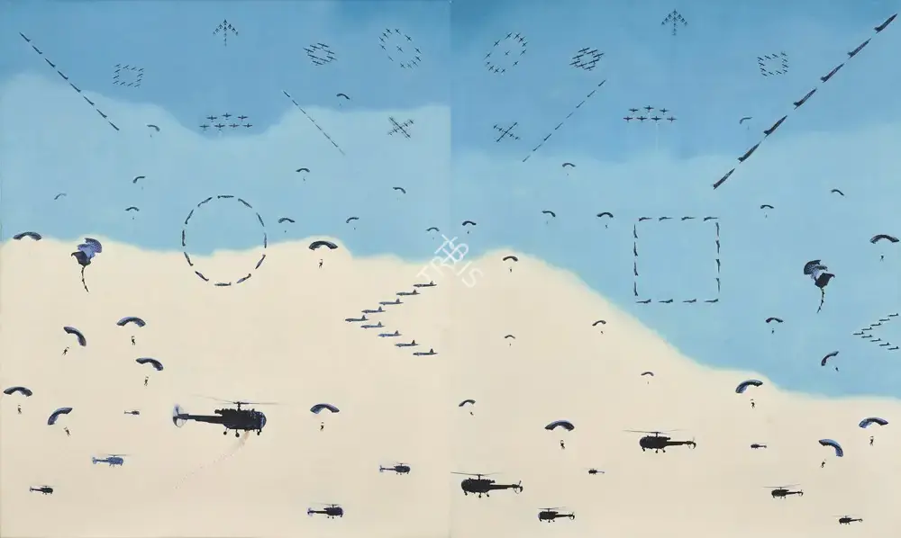 Sharma, Nataraj (Artist). Air Show, 2004 | Painting