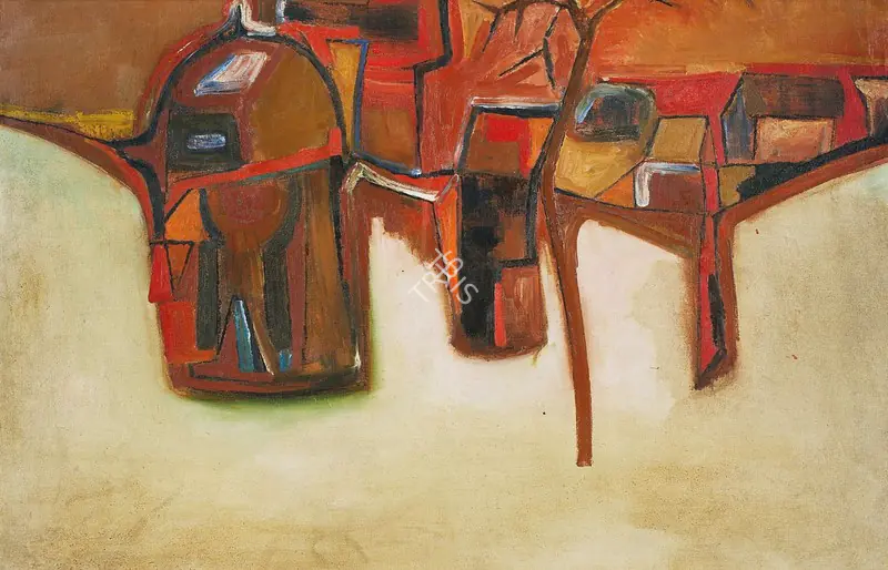 Bakre, S.K. (Artist). Untitled. Oil on canvas, 1964 | Painting | FineArts | 00646151