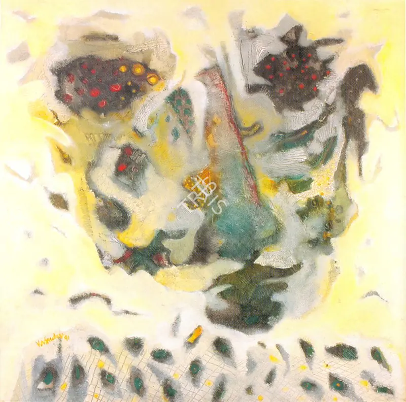 Vasudev, S.G. (Artist). Man-Scape. Acrylic on canvas, 1991 | Painting | FineArts | 00374284