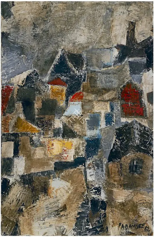 Padamsee, Akbar (Artist). Landscape. Oil on canvas, 1962 | Painting  | 00867113