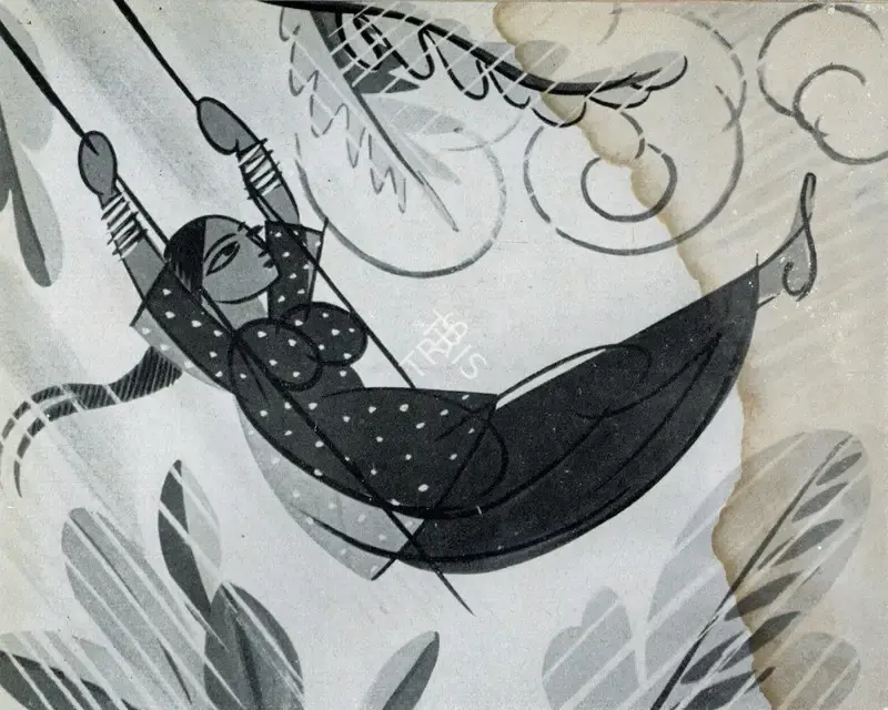 Aryan, K.C. (Artist). The Swing. Tempera, n.d. | Marg, September 1954 | Painting | FineArts | 00674662