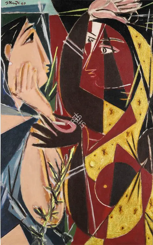 Keyt, George (Artist). Untitled (Two Women), 1967 | Painting