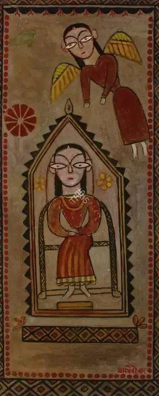 Roy, Jamini (Artist). Untitled (The Annunciation), n.d. | Painting