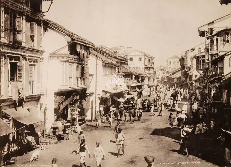 Studio Clifton & Co. (Photographic Studio). A Native Street Scene - From the album "L.G. to L.R.' by Clifton and Co.. Calotype print pasted on mount, 1900 | Antiquarian Photograph | Photography | 00115242