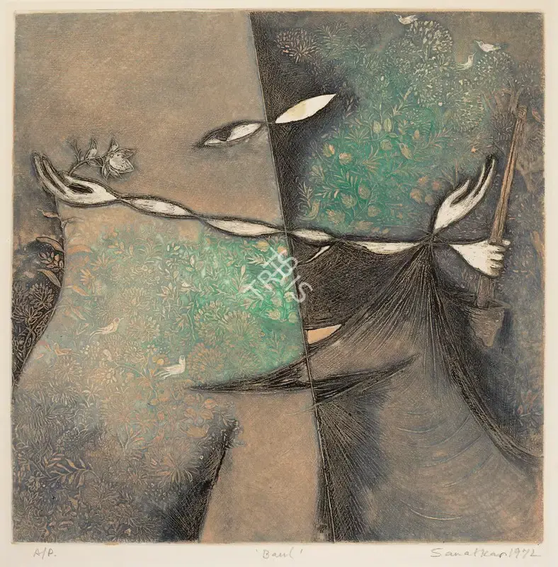 Kar, Sanat (Artist). Baul, 1972 | Graphic Art