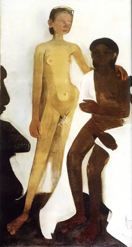 Sher-Gil, Amrita (Artist). Two Girls. Oil on canvas, 1939 | Marg, December 2022 - March 2023 | Painting | FineArts | 00675388