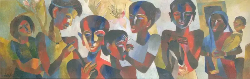 Sengupta, Niren (Artist). Celebration, 1999 | Painting