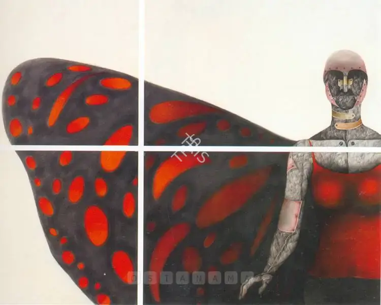 Chaturvedi, P.N. (Artist). The Butterfly, 2007 | Drawing