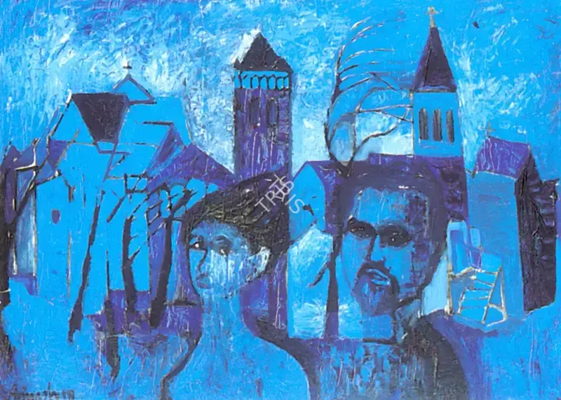 Chandra, Avinash (Artist). Chruches, 1978 | Painting