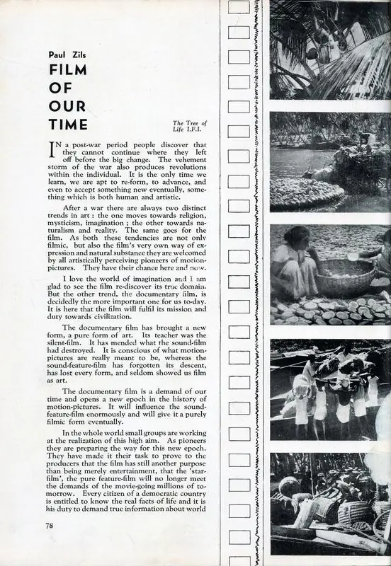 Zils, Paul (Essayist). Film of Our Time. In Marg. 1(2), pp. 78-79, 84-85, 105. Bombay: Modern Architectural Research Group, January 1947 | Essay | CinemaEducation | 00668746, 1947
