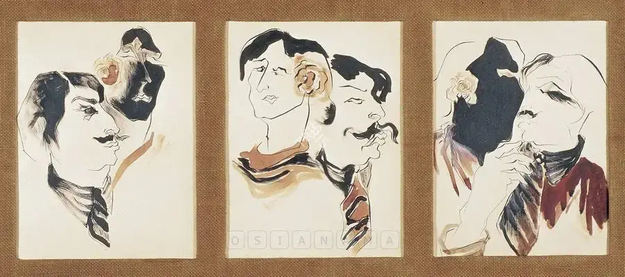 Bhargava, Veena (Artist). Figures, 1985 | Painting