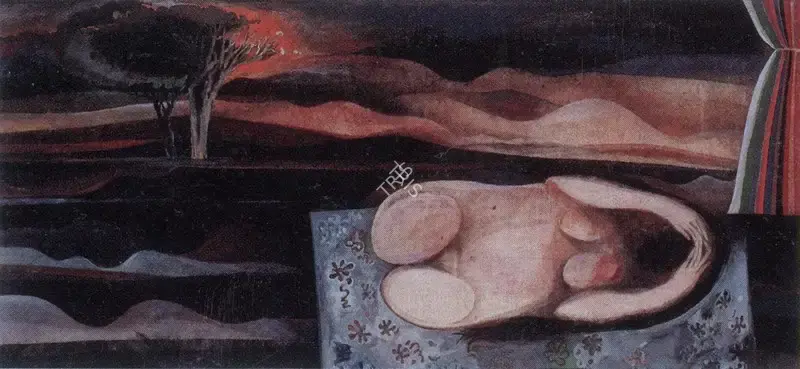 Goud, K. Laxma (Artist). Sleeping Woman, n.d. | Painting