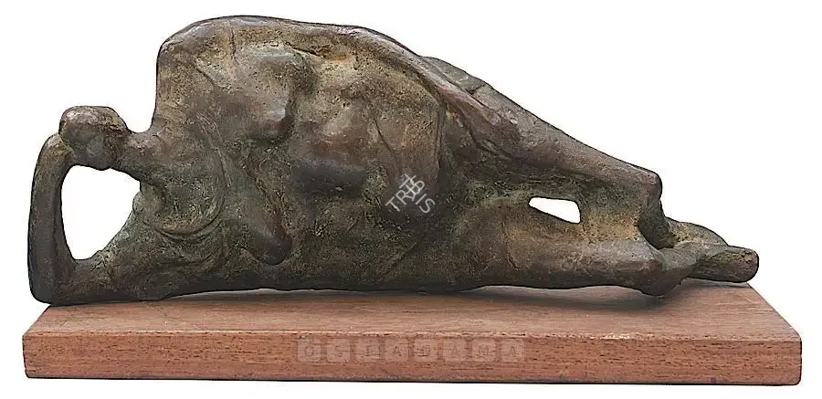 Chowdhury, S. Roy (Artist). Reclining Woman I, 1968 | Sculpture
