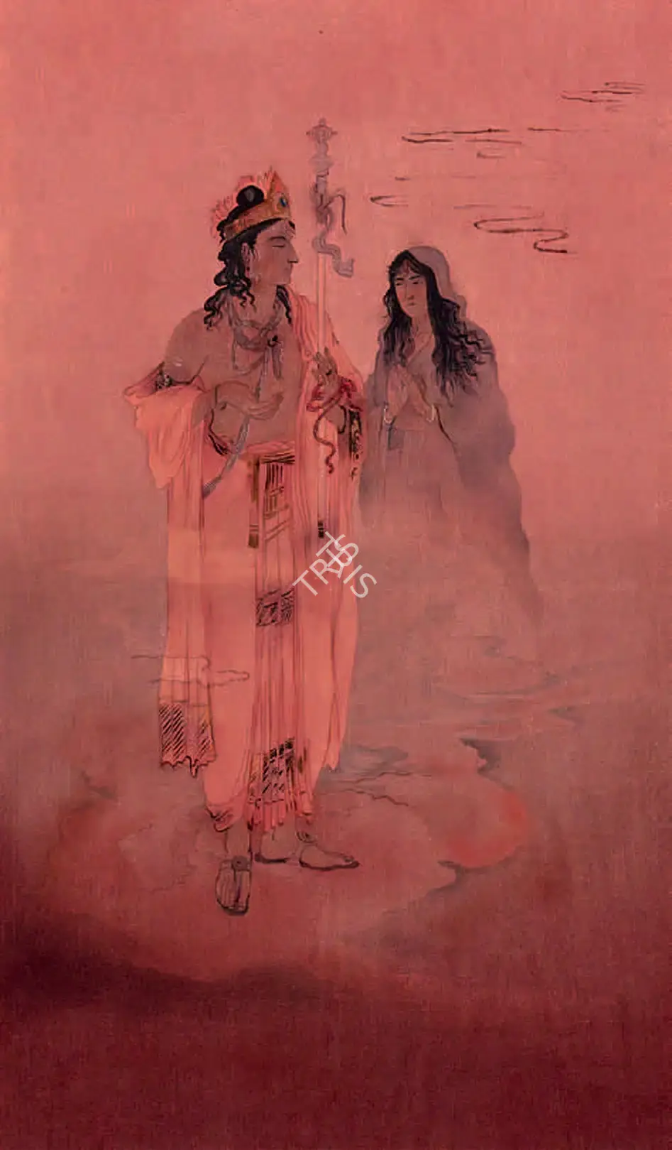 Bose, Nandalal (Artist). Savitri And Yama, n.d. | Graphic Art