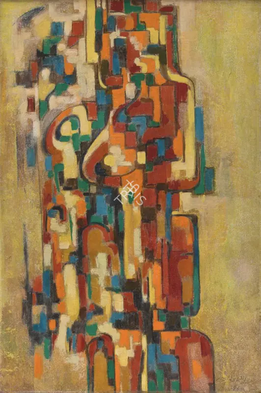 Reddy, P.T. (Artist). Mother and Child. Oil on board, 1966 | Painting | FineArts | 00604403