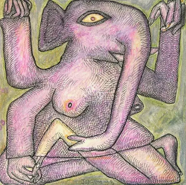 Chowdhury, Jogen (Artist). Pila Ganesh, 1993 | Drawing