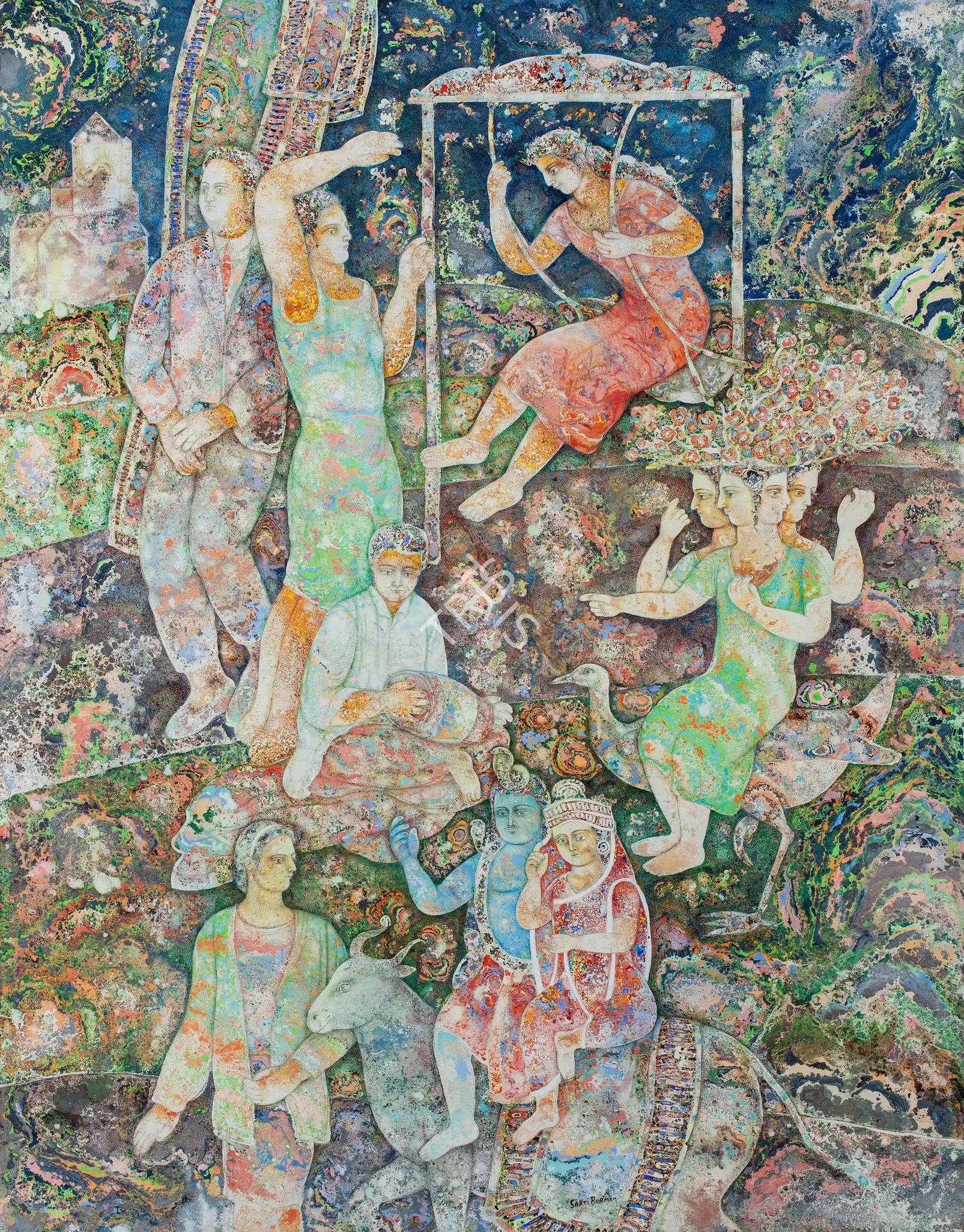 Burman, Sakti (Artist). Memory Of The Time. Oil on canvas, 2002 | Painting | FineArts | 00899759
