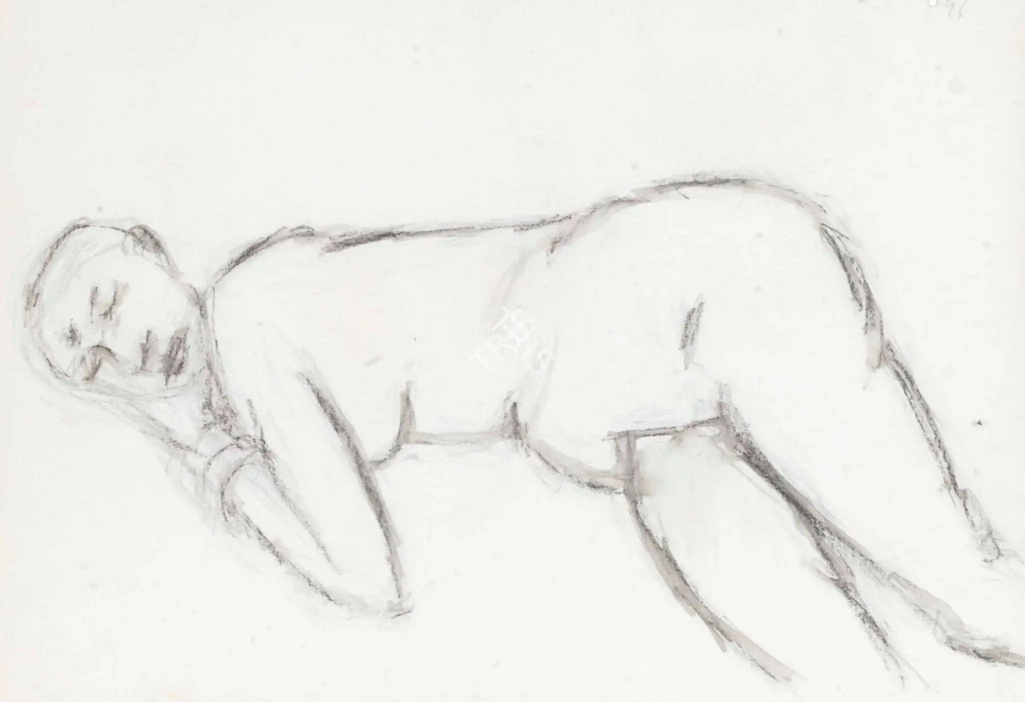 Padamsee, Akbar (Artist). Untitled (Nude), 1996 | Drawing