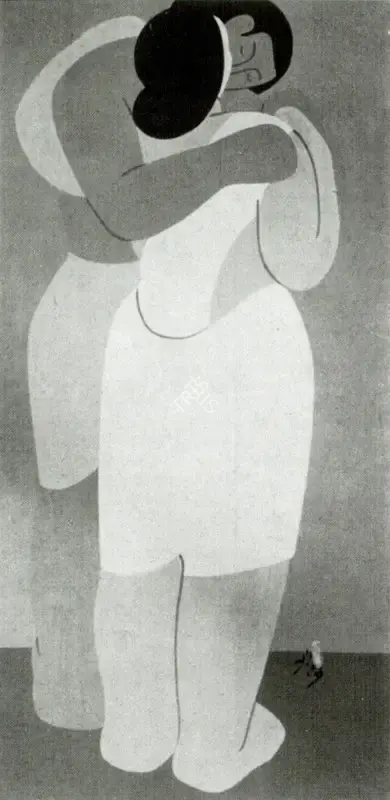 Pal, Pran (Artist). Kiss. Oil, n.d. | Marg, December 2022 - March 2023 | Painting | FineArts | 00675335