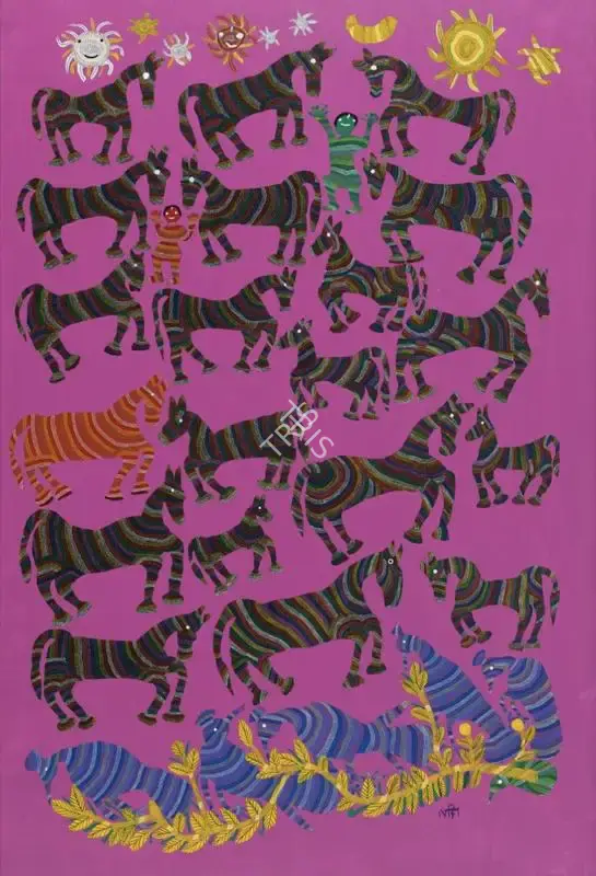 Bai, Lado (Artist). Untitled (Bhil Art). Acrylic on canvas, n.d. | Painting | FineArts | 00417266