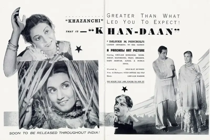 Rizvi, Shaukat Hussain (Director), Khandaan, 1942 | Advertisement